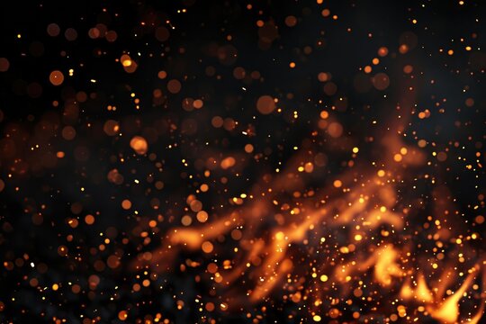Fuel your creative projects with this vibrant image of flames on a bold black background, adding intensity to your designs.