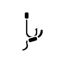 worm on the hook solid icon