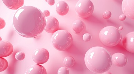 Pink balls on a pink background