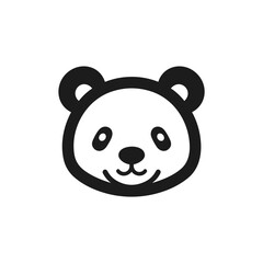 panda bear cartoon   vector isolated logo silhouette best for your t-shirt