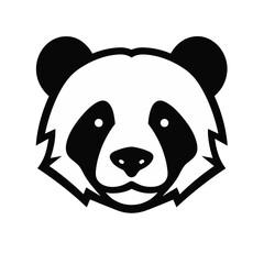 panda bear cartoon vector isolated logo silhouette best for your t-shirt