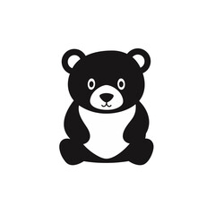 teddy bear with  vector isolated logo silhouette best for your t-shirt