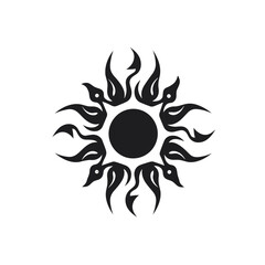  sun vector isolated logo silhouette best for your t-shirt