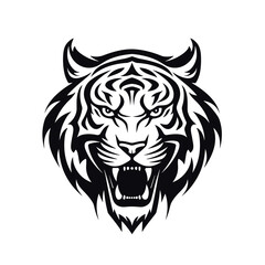 tiger head tattoo vector isolated logo silhouette best for your t-shirt