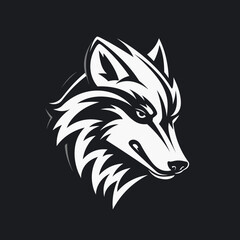 wolf head vector