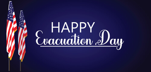 Happy Evacuation Day Text illustration Design