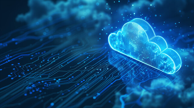 Le cloud sous forme de nuage pour stocker les donn&eacute;es en ligne
