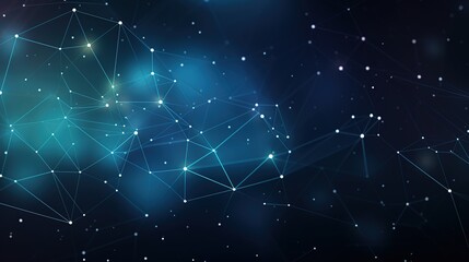 Fototapeta premium Futuristic technology wave. Abstract communication background with connecting dots and lines.,Abstract waves with moving particles. Big data analysis.