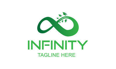 Natural Infinity Logo Design Template.