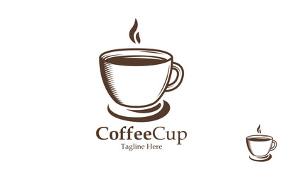Coffee Cup Logo Design Template.