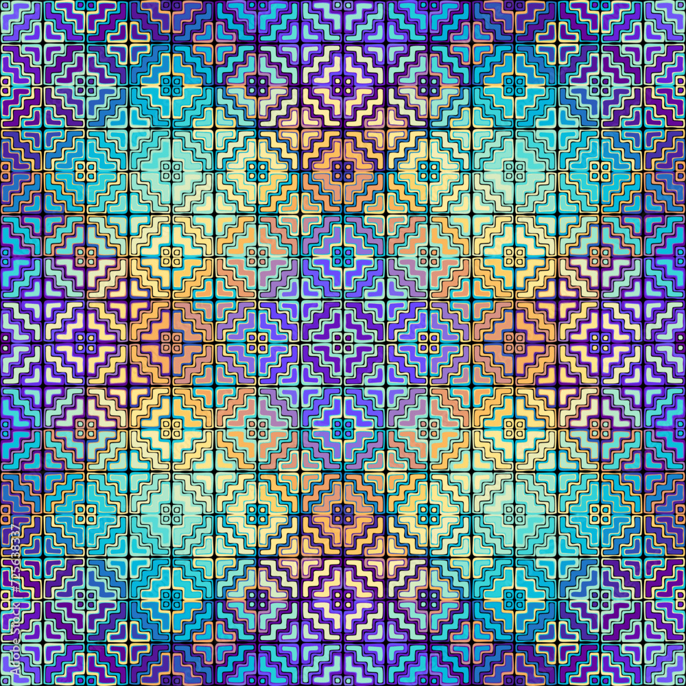 Poster Abstract seamless geometric Regular pattern. Geometric vector illustration. Abstract shapes