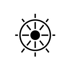 ship's wheel solid icon