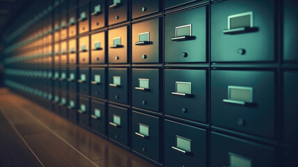 Filing cabinet for storing document archives