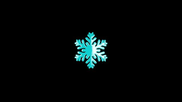 Animation showing a glowing christmas icon