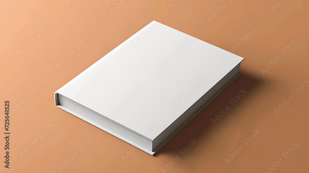 Poster generative ai : blank square cover book template on colour background