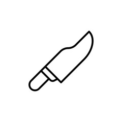 Knife outline icons, minimalist vector illustration ,simple transparent graphic element .Isolated on white background