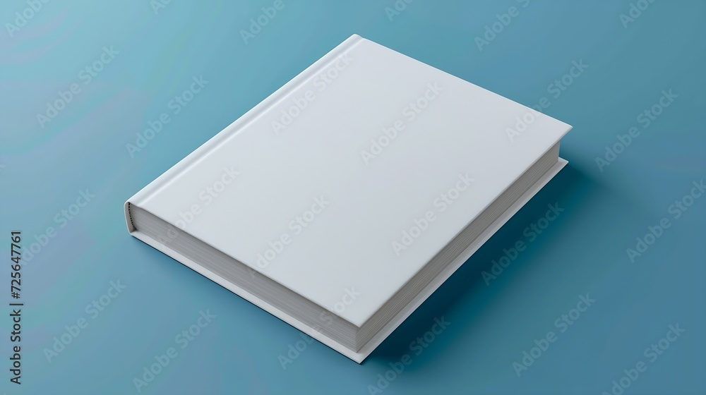 Poster generative ai : blank square cover book template on colour background