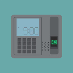 Time recorder attendance with finger print scan