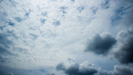 Cloudscape, Blue sky with white clouds