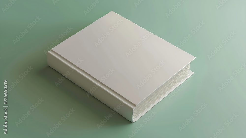 Poster generative ai : blank square cover book template on colour background