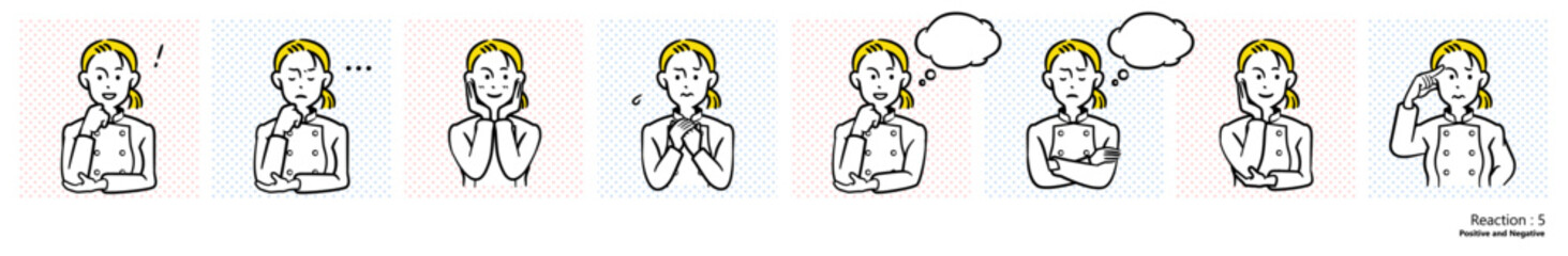 人物イラスト｜料理人（リアクション5）