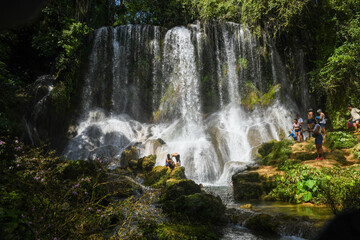 Fototapeta premium El Nicho waterfalls on Cuba