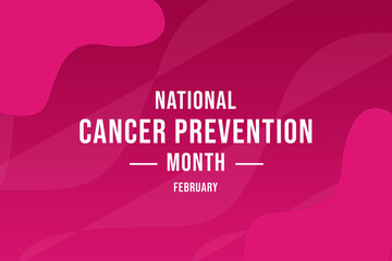 National Cancer Prevention Month concept. Banner with purple color design concept - obrazy, fototapety, plakaty