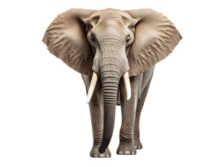 Majestic Elephant, isolated on a transparent or white background