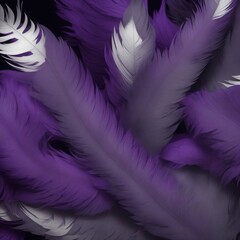 Stylish Gray and Purple Soft Feathers Background