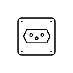 Fototapeta na wymiar Power socket outline icons, minimalist vector illustration ,simple transparent graphic element .Isolated on white background