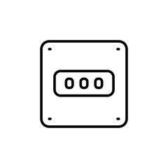 Power socket outline icons, minimalist vector illustration ,simple transparent graphic element .Isolated on white background