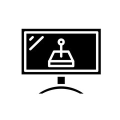 television, control solid icon