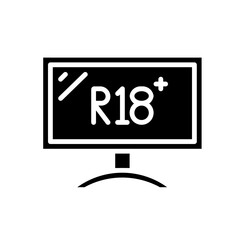 television, R18 solid icon