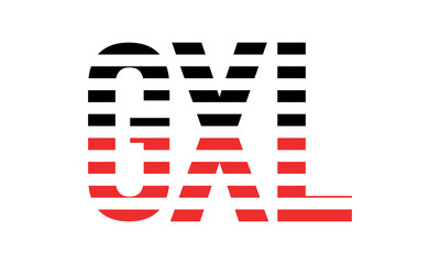 GXL three initial letter iconic line negative space minimal logo design vector template. monogram, abstract, wordmark, business, typography, minimalist, brand, company, flat, modern, unique, simple