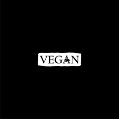 Vegan Label icon isolated on dark background