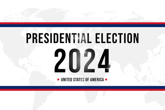 2024 Election day USA. American vote, creative design for banners and invitation purposes