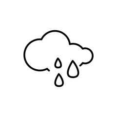 Rain outline icons, minimalist vector illustration ,simple transparent graphic element .Isolated on white background