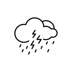 Rain outline icons, minimalist vector illustration ,simple transparent graphic element .Isolated on white background