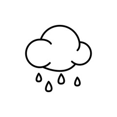 Rain outline icons, minimalist vector illustration ,simple transparent graphic element .Isolated on white background