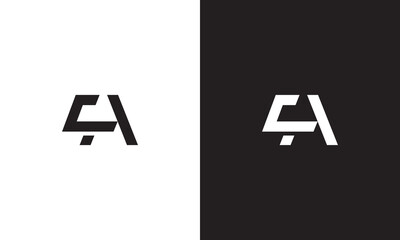 CA logo, monogram unique logo, black and white logo, premium elegant logo, letter CA Vector - obrazy, fototapety, plakaty