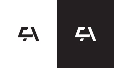 Foto op Plexiglas CA logo, monogram unique logo, black and white logo, premium elegant logo, letter CA Vector © fsyah_design