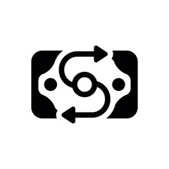 money flow icon vector illustration