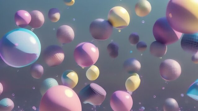 abstract bright bubbles, evoking a sense of lightness, joy, or childhood nostalgia, that can be used in backgrounds, screensavers, or creative projects that require a playful, vibrant visual element.
