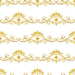 Seamless luxury gold background. Flat Vector.