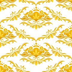 Seamless luxury gold background. Flat Vector.