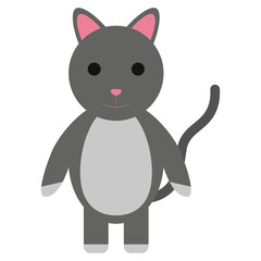 Cute cartoon cat. Vector illustration