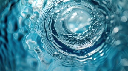 Detailed view of a vortex forming in a fluid mechanics lab experiment, showcasing fluid dynamics - obrazy, fototapety, plakaty
