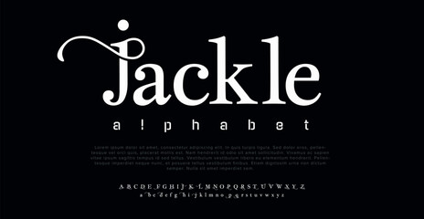 Jackle  Minimal modern urban fonts for logo, brand etc. Typography typeface uppercase lowercase and number. vector illustration