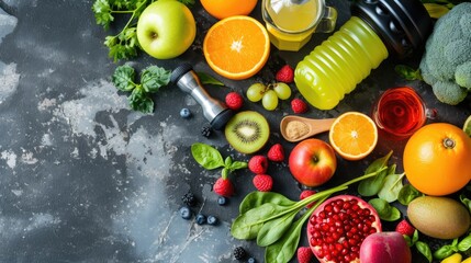 healthy food For the concept of fitness.