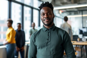 Fototapeta premium a man in a green shirt